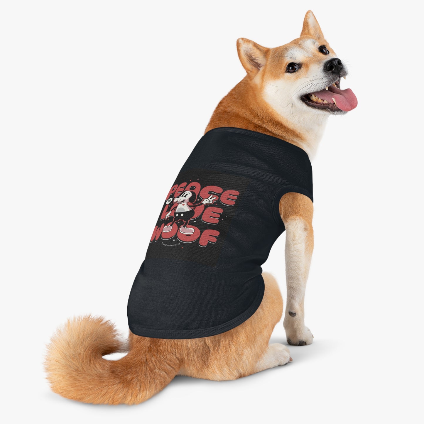 Dog Tank Top - Peace, Love, Woof