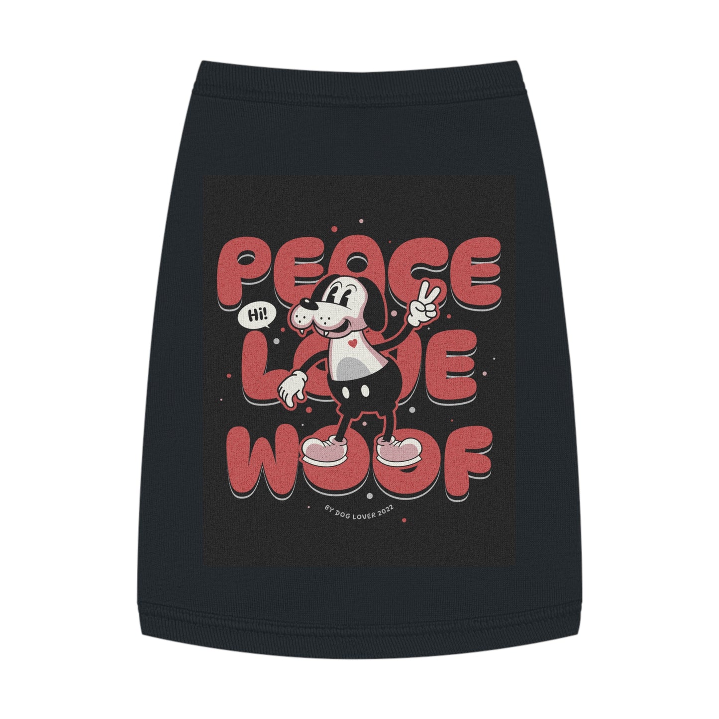Dog Tank Top - Peace, Love, Woof