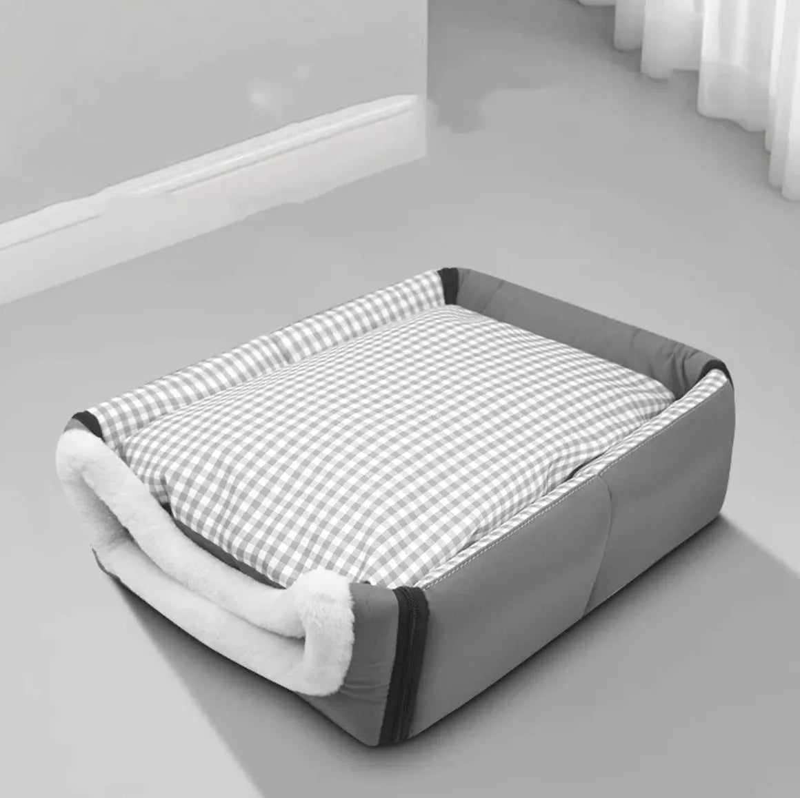Semi-Enclosed Pet Bed