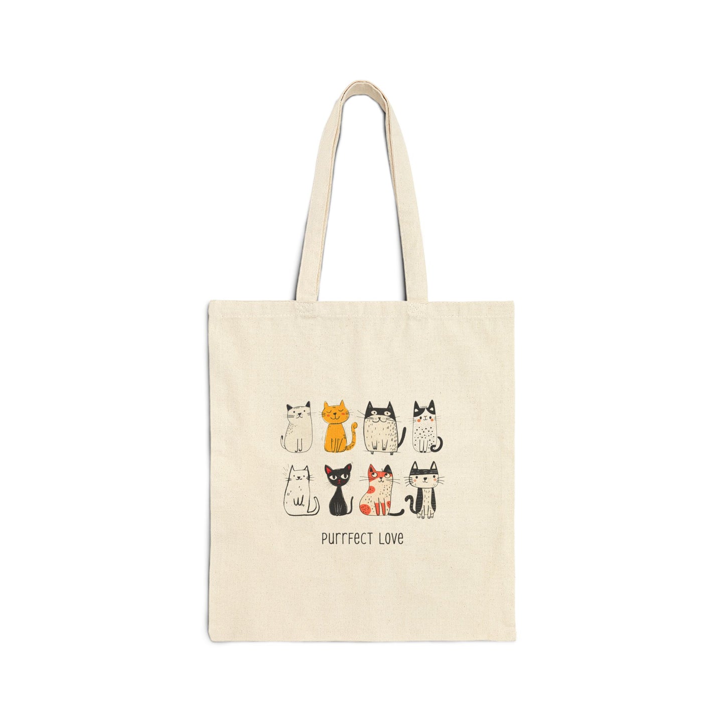 Canvas Tote Bag - Purrfect Love